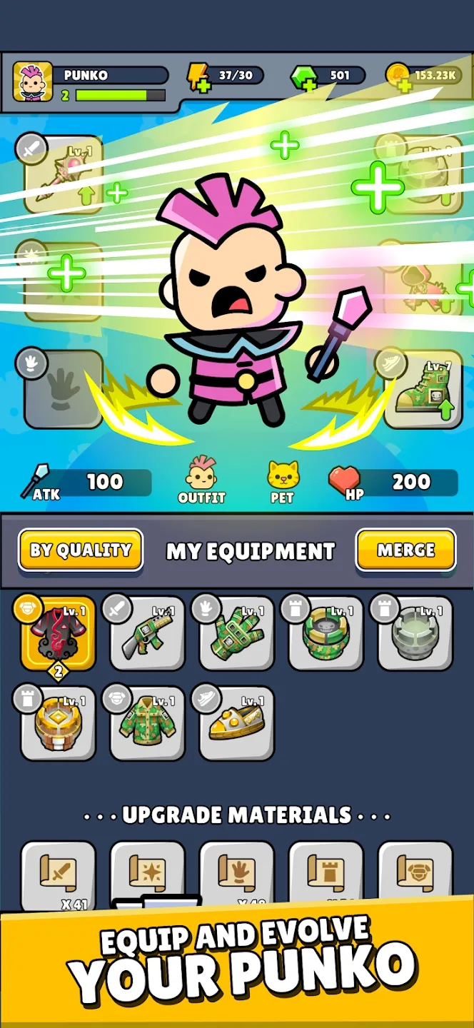 Screenshot 1: Explosion und Zauber